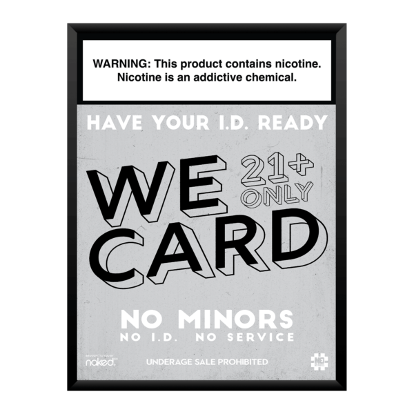 We Card 21+ Poster